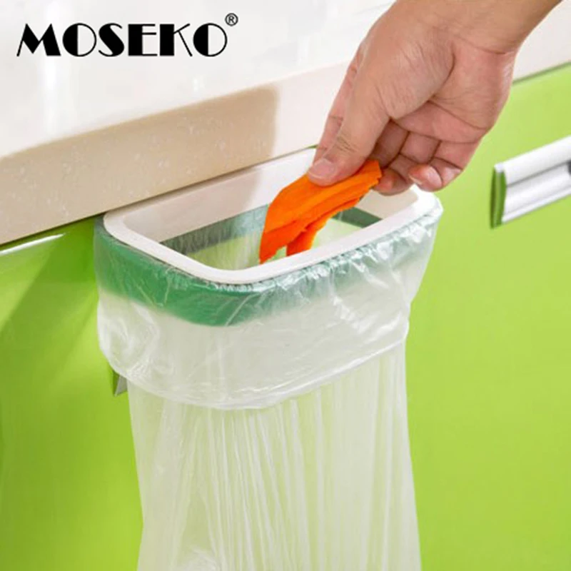 MOSEKO 1 шт. Висячие кухонные двери шкафа назад стиль стенд мусор мешки для мусора хранения держатель стойки дальность