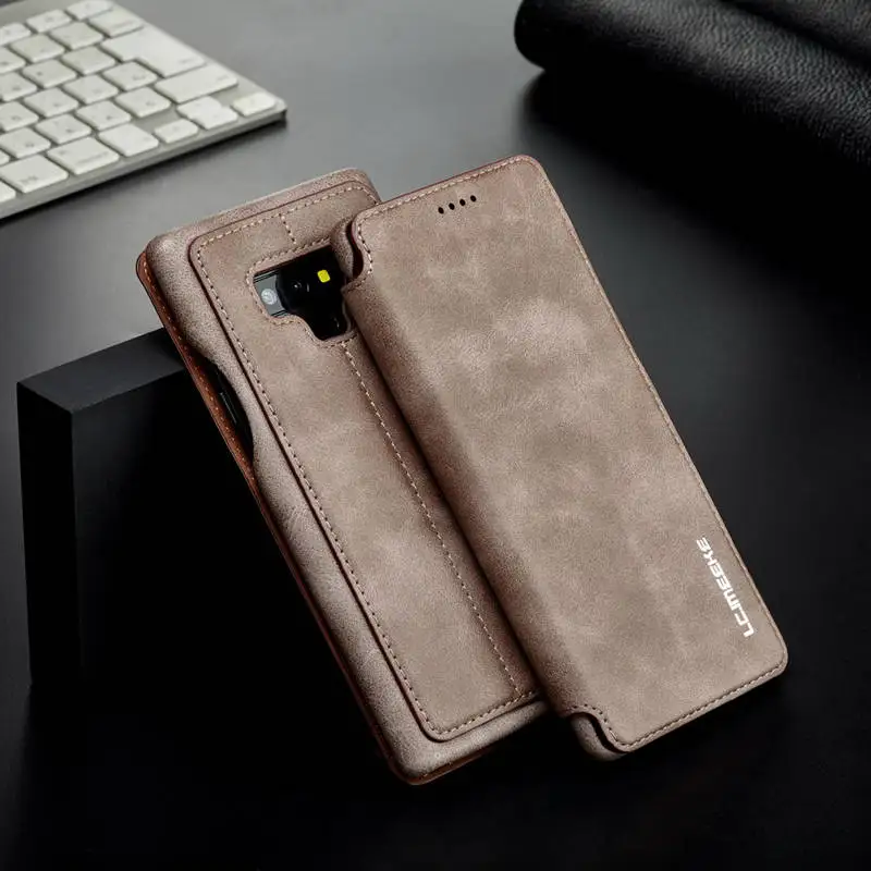 Кожаный чехол HG для Samsung Galaxy Note 9 защитный Hoesje Coque откидной Чехол магнитные