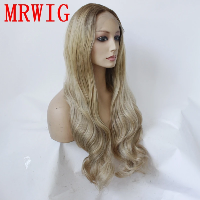 MRWIG длинные пикантные вьющиеся каштановые ombre 27 # Смешанная 613 синтетический парик