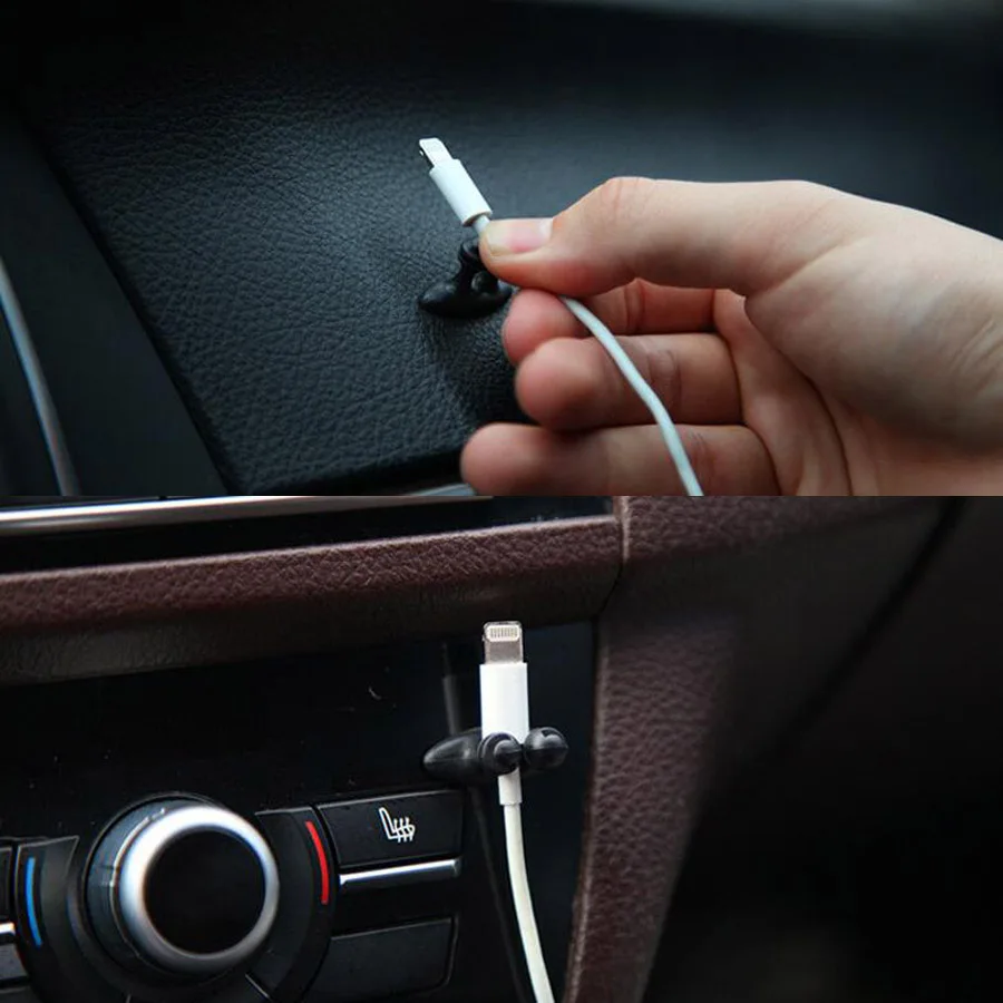8Pcs/lot Car Interior Dashboard Navigation Wiring Line Cable Fixed Buckle Tie Clip Phone USB Assembly Auto Accessories | Автомобили и