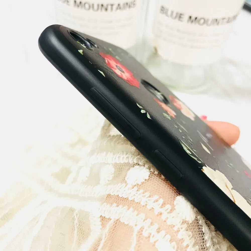 Чехлы для Xiaomi A1 A2 5X6X8 SE ТПУ Мягкий рельеф цветок телефон силиконовый чехол redmi note 4