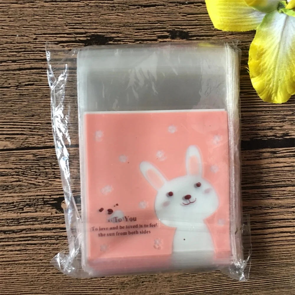 50/100Pcs 7*7cm Heart Tower Animals Candy Cookie Plastic Bags Wedding Gifts Pouch Bag Packaging Birthday Party Favors | Дом и сад