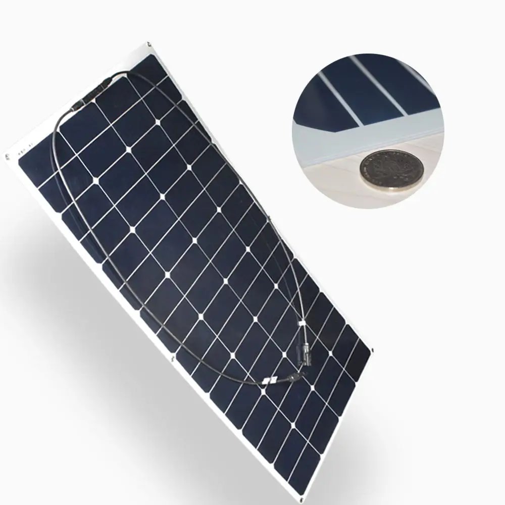 Гибкие солнечные панели 100 Вт 18 в легкие pannello для 12 В fotovoltaica батареи|solar panel mono|flexible