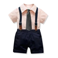 baby boys short shirt and shorts formal suits for wedding party children clothes 100 cotton kids boys back to school uniforms