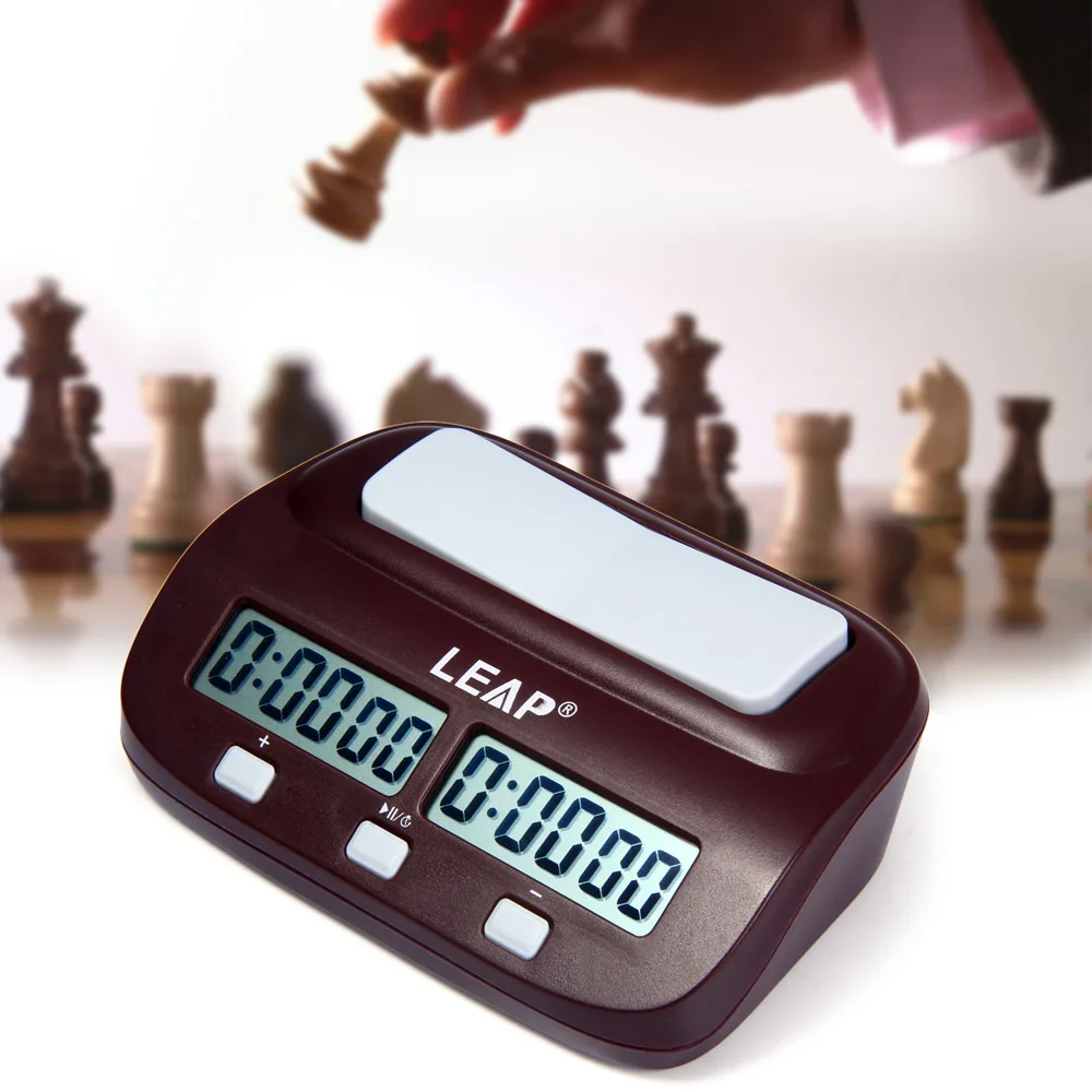 LEAP Digital Chess Clock Compact Watch Count Up Down Timer Electronic Board Game Player Set Handheld Master | Дом и сад