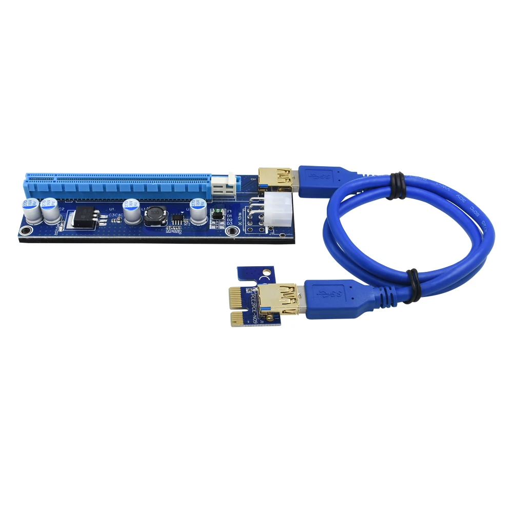 10 шт. TISHRIC VER009s PCIE Райзер-карта PCI VER 009S Экспресс Sata 15Pin до 6 Pin 1X 4X 8X 16X USB 3 0 адаптер для