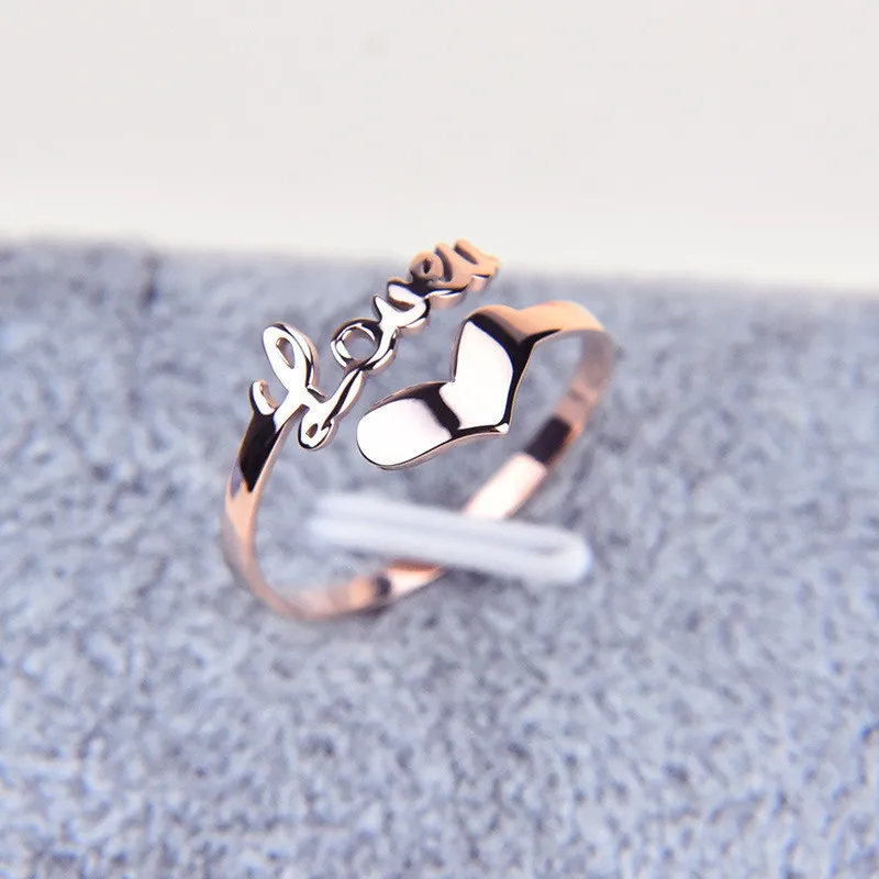 Женские открытые кольца Martick из нержавеющей стали в форме сердца 316L R51|open ring|ring