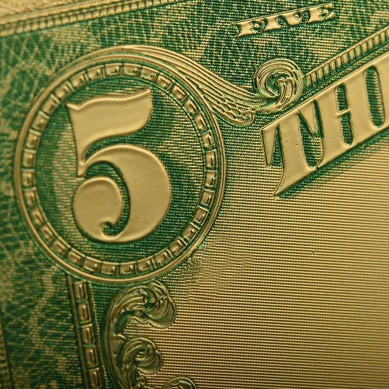 WR 5 долларов 24k Φ 1928 год красочные поддельные деньги США валюта банкнот искусство