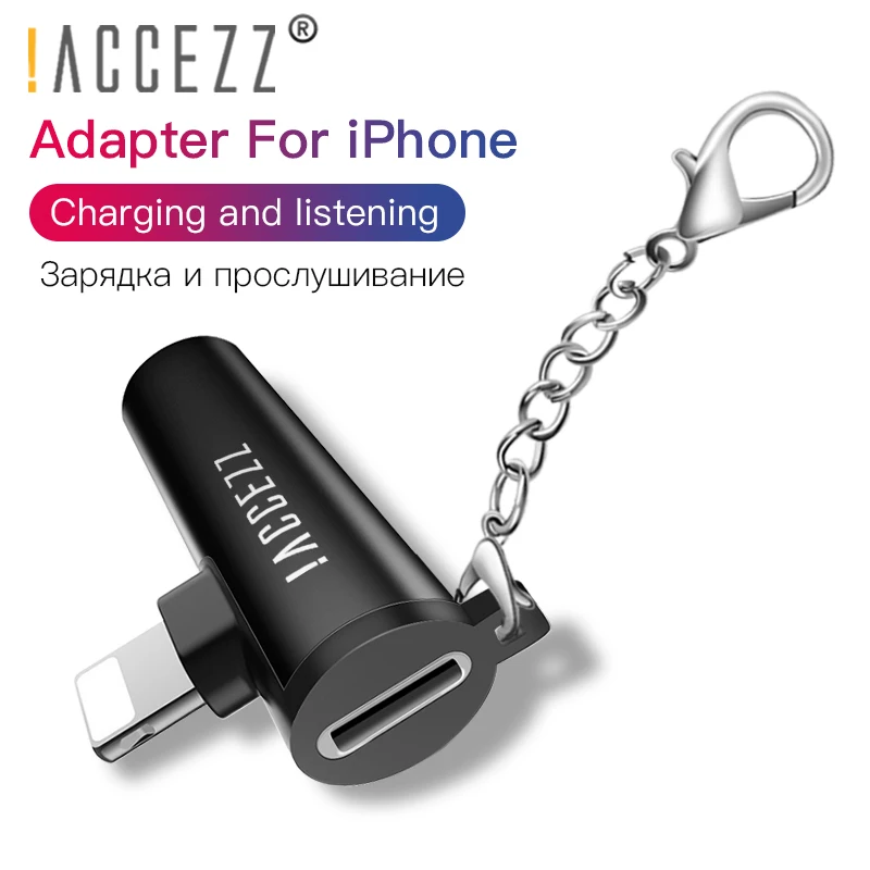 ! ACCEZZ зарядный адаптер для iPhone Lighting 7 8 Plus X XS 2 в 1 3 5 мм разъем наушников AUX зарядное