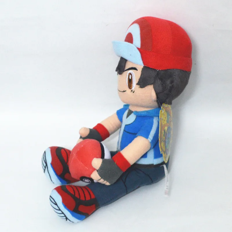 Anime Satoshi Ash Ketchum 30CM Plush Toys Cartoon Soft Stuffed Dolls Children Birthday Gift Free Shipping | Игрушки и хобби