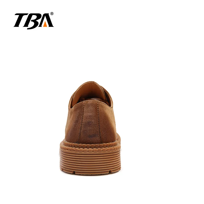 2018 Brand Soft Brown Retro Men Casual Shoes Genuine Leather Business Men's Breathable High Quaity Autumn Flats | Обувь