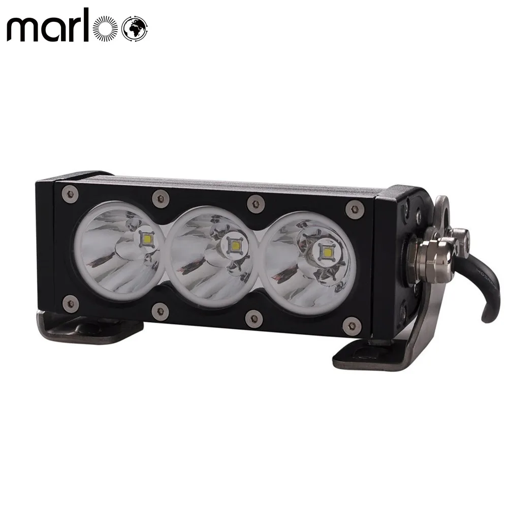 

Marloo White 6" 30W LED Work Light Bar Offroad 12V 24V Led Light Bar for Jeep Truck Trailer 4X4 ATV SUV Auto Motorcycles