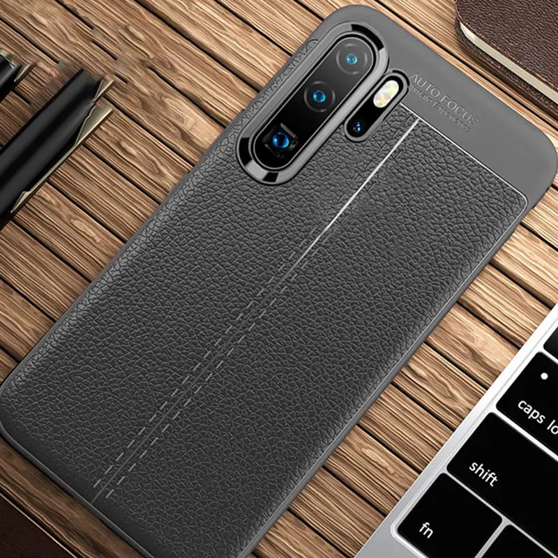 Серый Мягкий чехол для huawei P30 Pro, кожаный силиконовый чехол, защитный бампер, мягкий ТПУ чехол для телефона huawei P30 Pro P30 P 30, тонкий Чехол - Цвет: Серый
