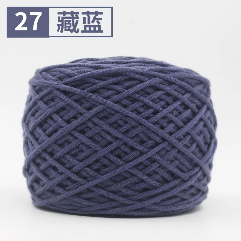 27 navy blue 400 г/лот натуральная Мериносовая Шерсть Толстые пряжи войлочная шерсть-ровинг мягкая пряжа для прядения ручного вязания пряжа зима теплая свободная игла - Цвет: 27 navy blue