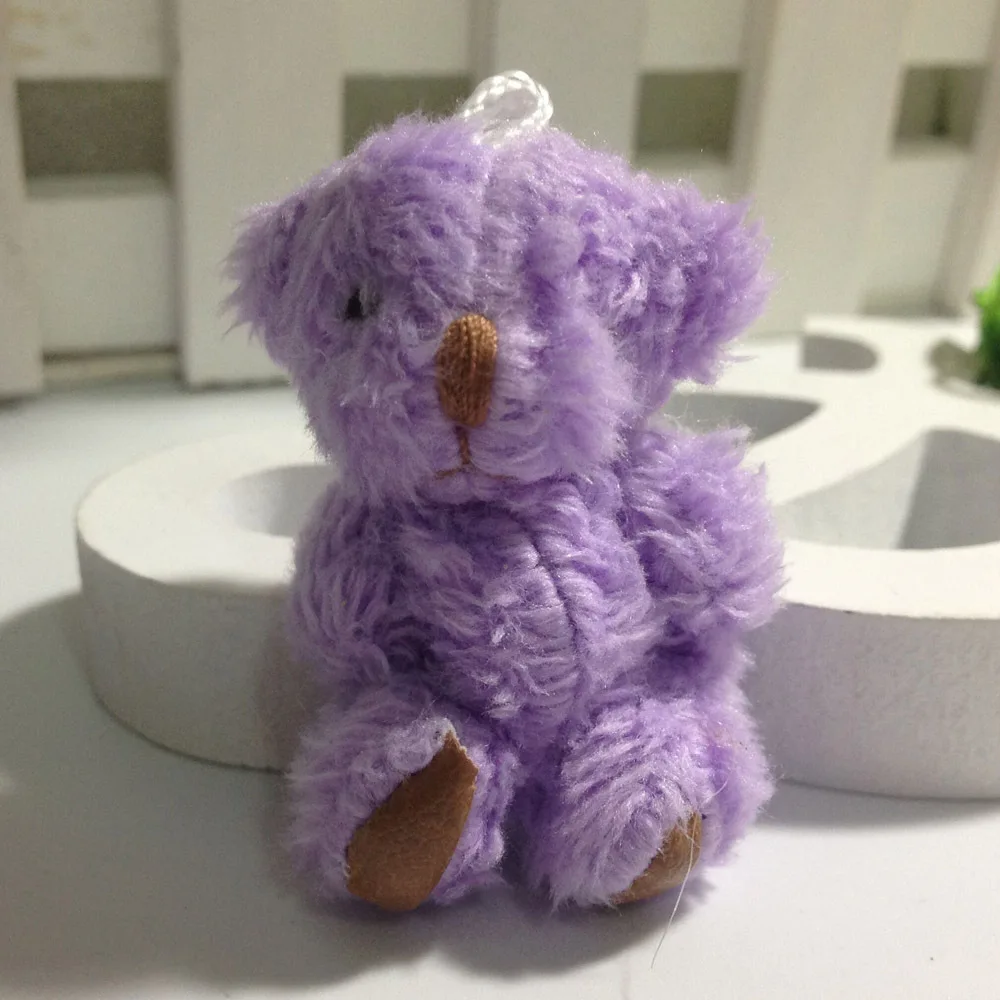 10pc 4.5cm Simulation Bear Hair Doll Plush Toy Kids Birthday Gift doll Keychain bag Decorations Accessories pendant | Игрушки и хобби