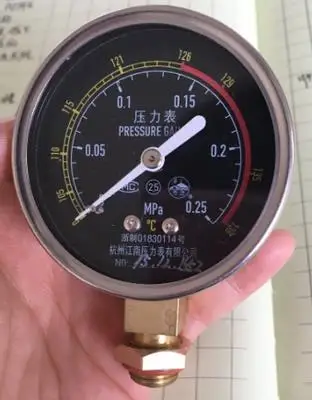

Hangzhou Jiangnan radial 0-0.25MPa 0-138 degrees Celsius medical pressure gauge Binjiang sterilizer accessories