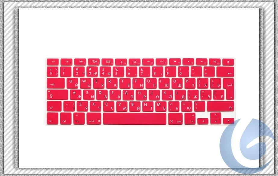 500 шт.) русский наполовину прозрачный силиконовый чехол для Apple MacBook 13 15 дюйм(ов)(версия ЕС, русский) meafo