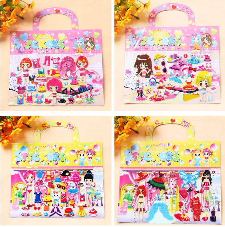 Милые детские наклейки сделай сам милая девочка 3D Мультяшные кавайные игрушки