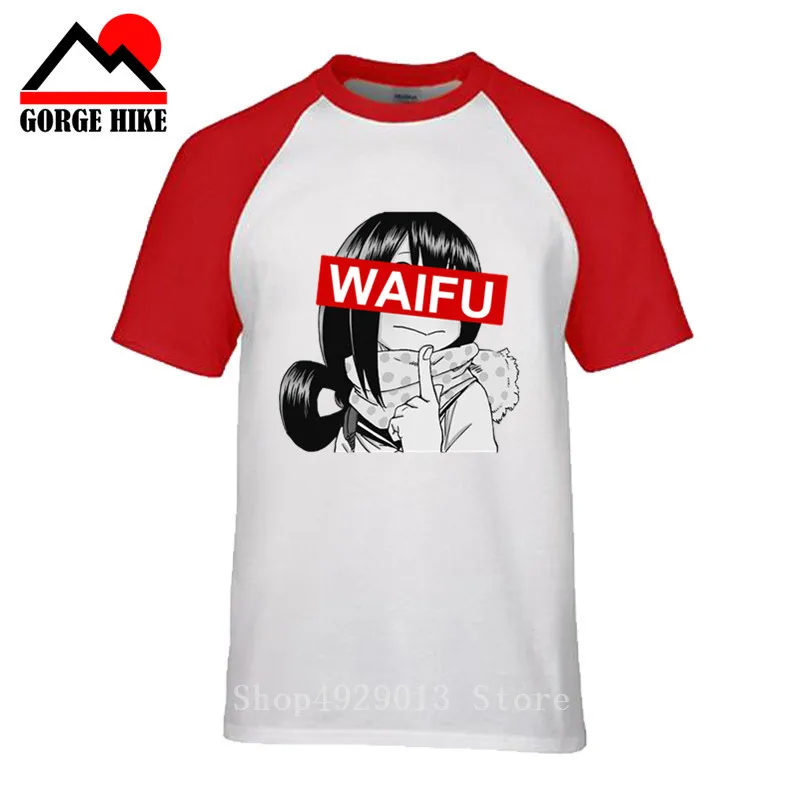 Kawaii хентай аниме Senpai футболки Kabe-Don японское манга Харадзюку Lewd Hentai Waifu футболка