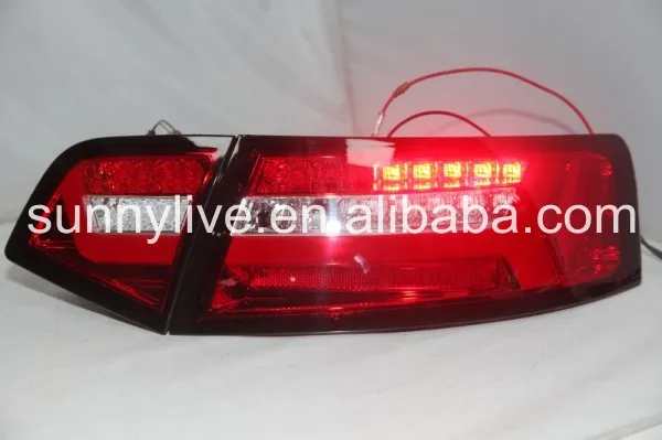 Для Audi A6L 2009-2012 Задняя фара светодиодная задний фонарь SN красного и белого цвета