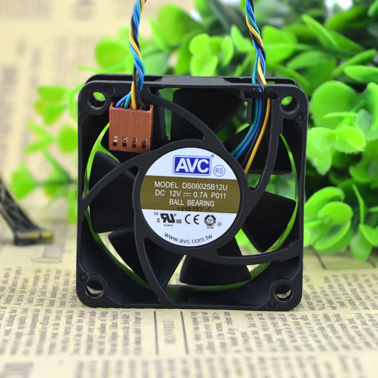 Новый оригинальный 4-проводной охлаждающий вентилятор DS06025B12U P021, 6025, 12 В, 0,7 а, с двойным шариком