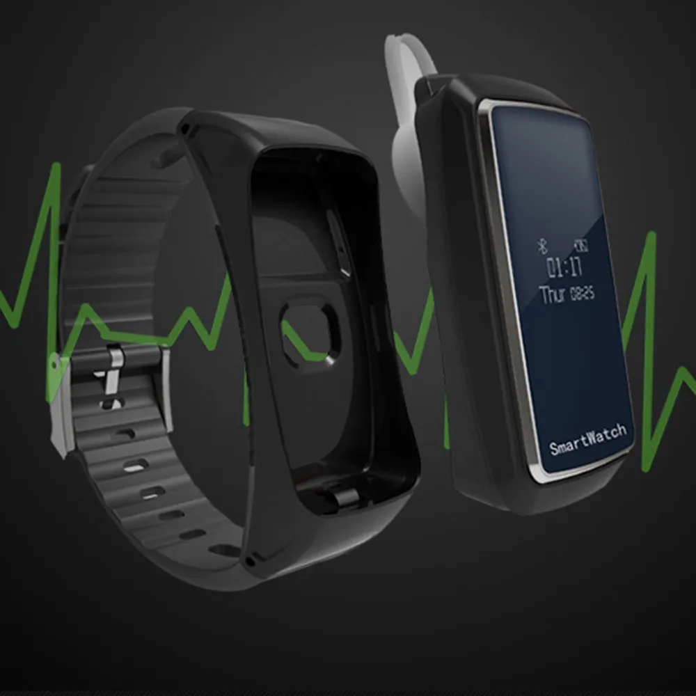 Новые кровяное Кислородное давление пульсометр Шагомер Смарт часы и Bluetooth наушники браслет