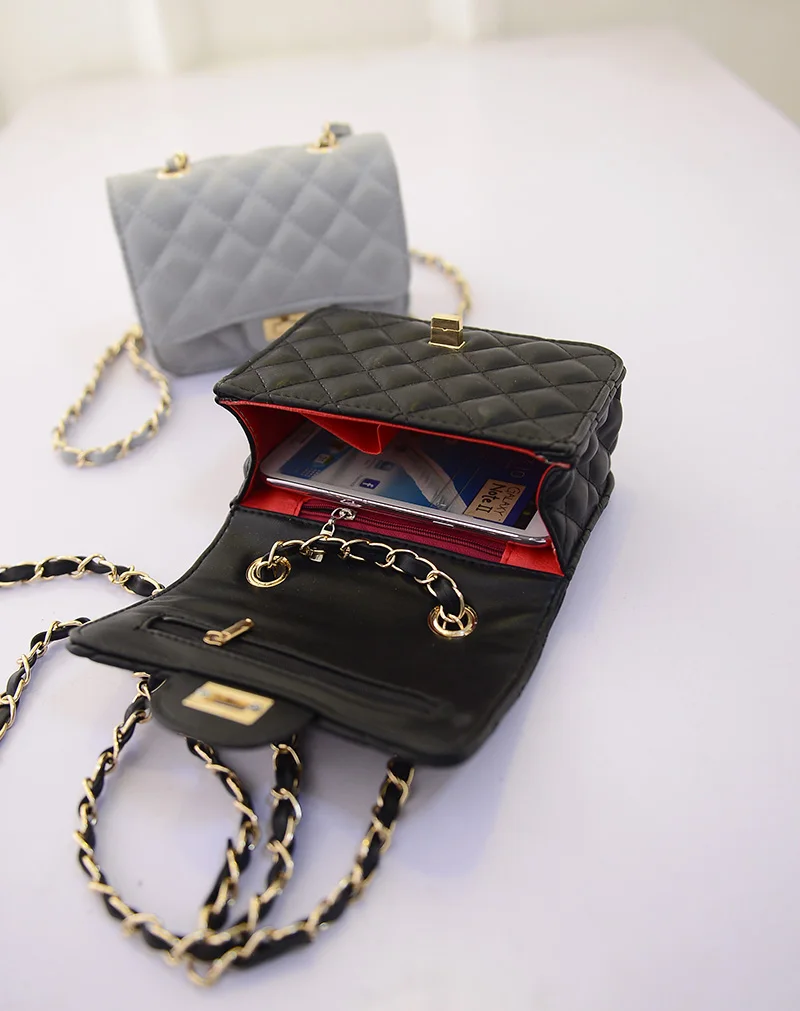 

2020 new women bag, diamond lattice golden chain women messenger bags, fashion mini handbags.