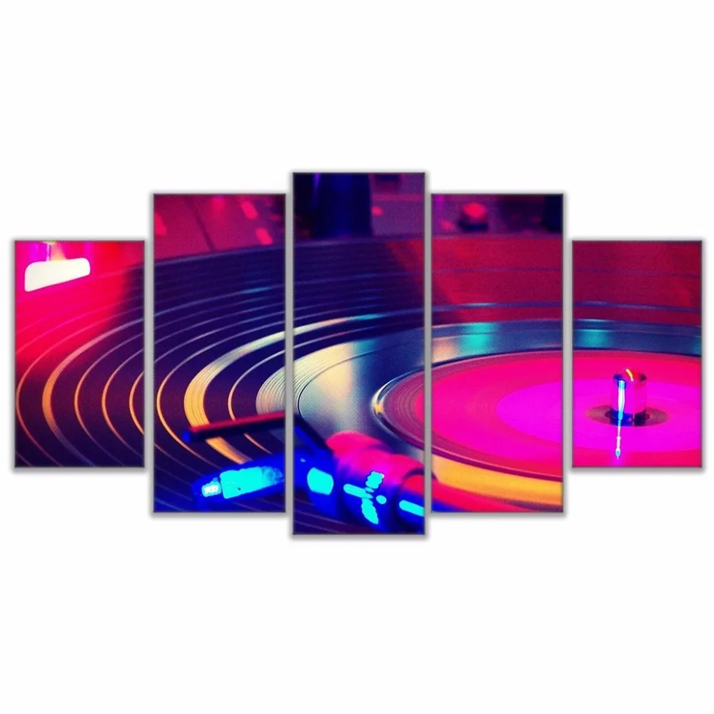 Настенный художественный каркас холст HD принты картина 5 штук DJ музыкальный