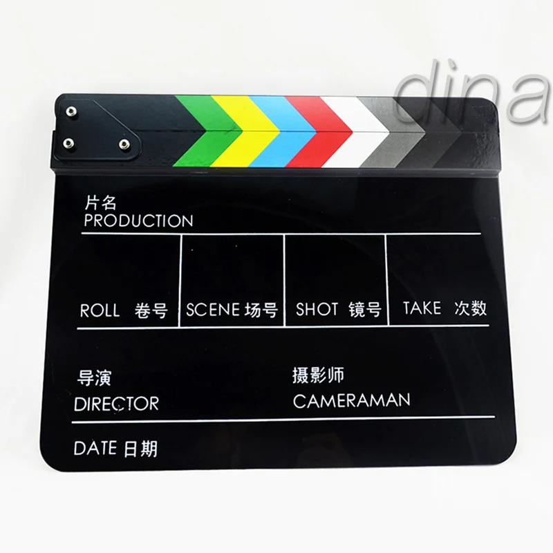 Профессиональный Фильм Action Clapperboard красочный акриловый 29 8*24 8 см режиссер ТВ Видео