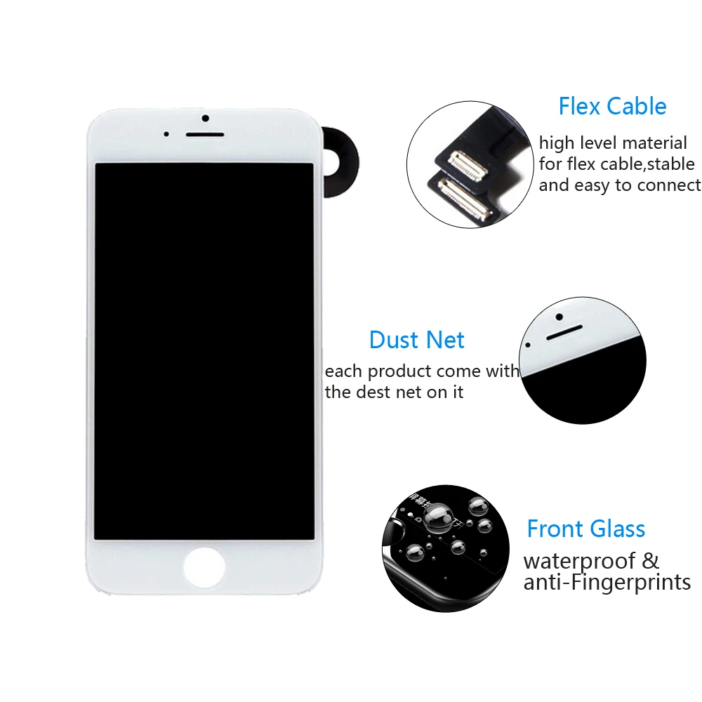 ЖК дисплей роскошный костюм дигитайзер полная сборка для iphone 8 Plus 3D сенсорный