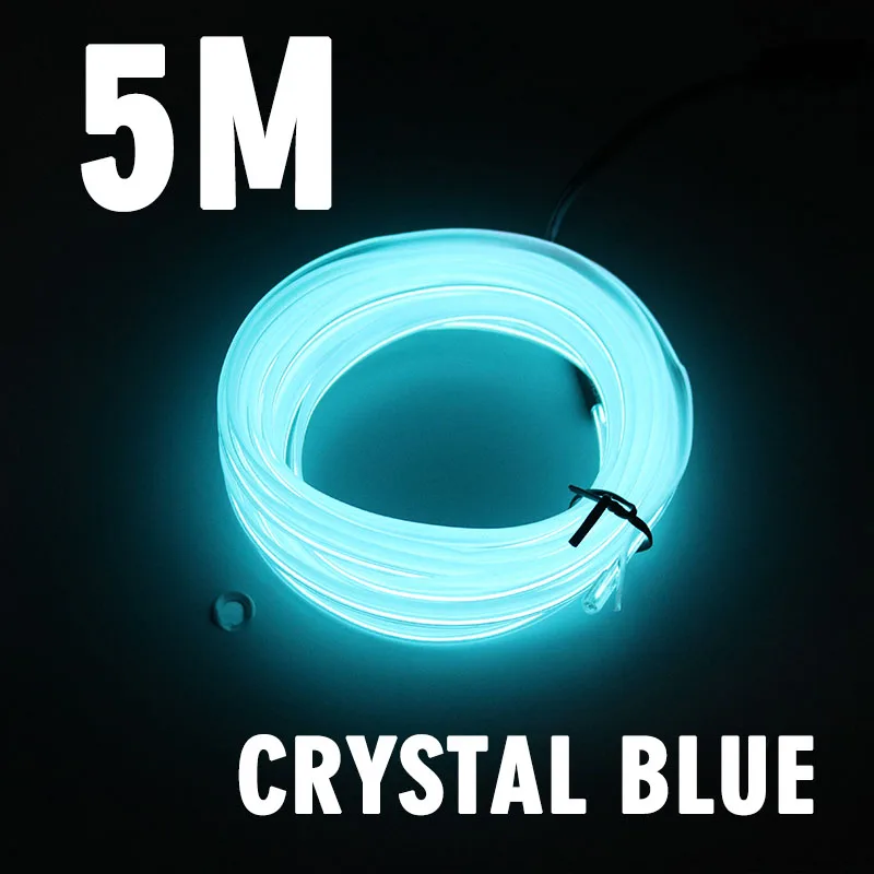 5M crystal blue Ультратонкие автомобили DRL светодиодный дневные ходовые огни Поворотная сигнальная полосная фара в сборе гибкий неоновый свет Прямая 4 м 5 м hlxg - Цвет: 5M crystal blue