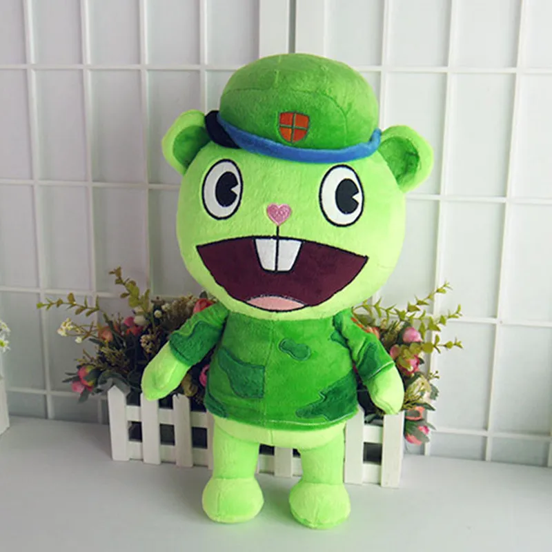 Светло-зеленый Happy Tree Friends плюшевые куклы аниме HTF флиппи плюшевые игрушки 40 см мягкая подушка высокого качества для подарка - Цвет: Светло-зеленый