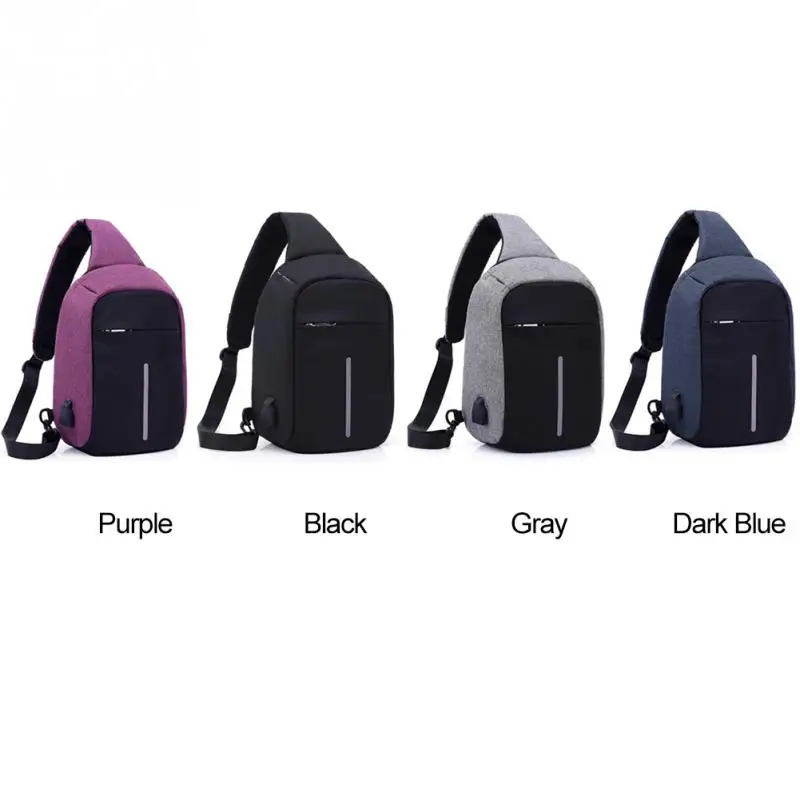The New Waterproof Anti-Theft Chest Bag Hide Zipper Briefcase Charging Messenger Bag