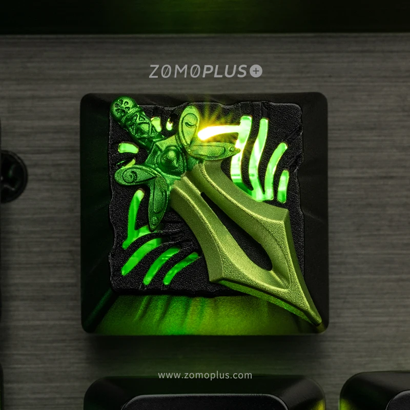 ZOMO dota2 тема 3D металлический ключ колпачок, топор, Бабочка, меч и дракон сердце, механическая клавиатура колпачки, Брелок фигурка, 1 шт