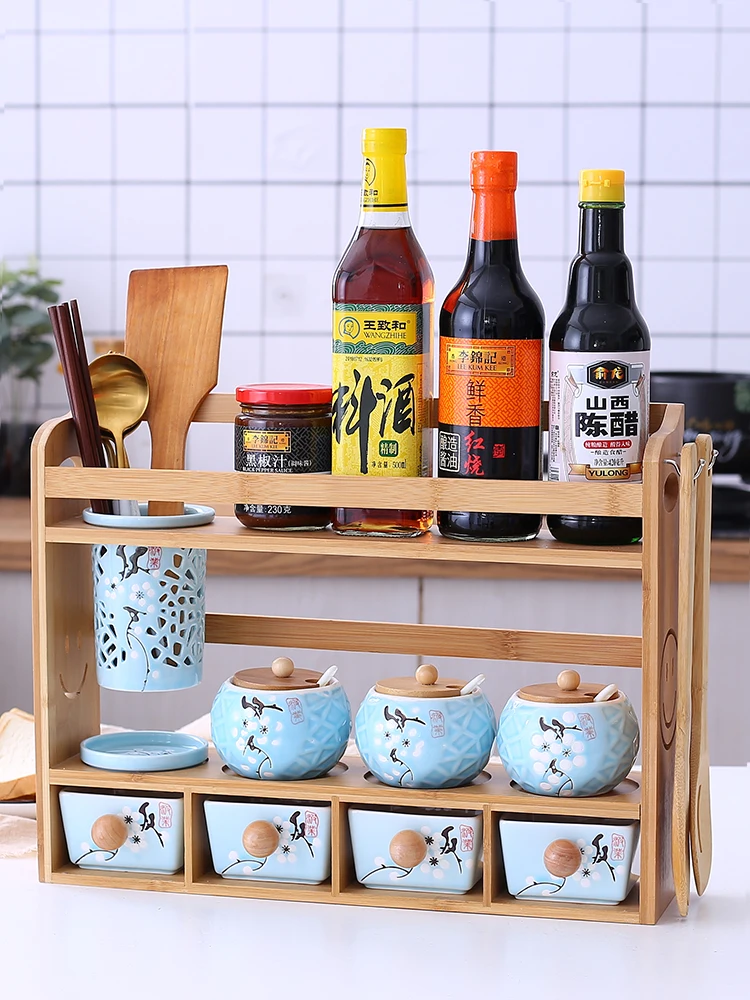 Керамическая кастрюля/Сковорода и палочками для еды приправы коробка соль