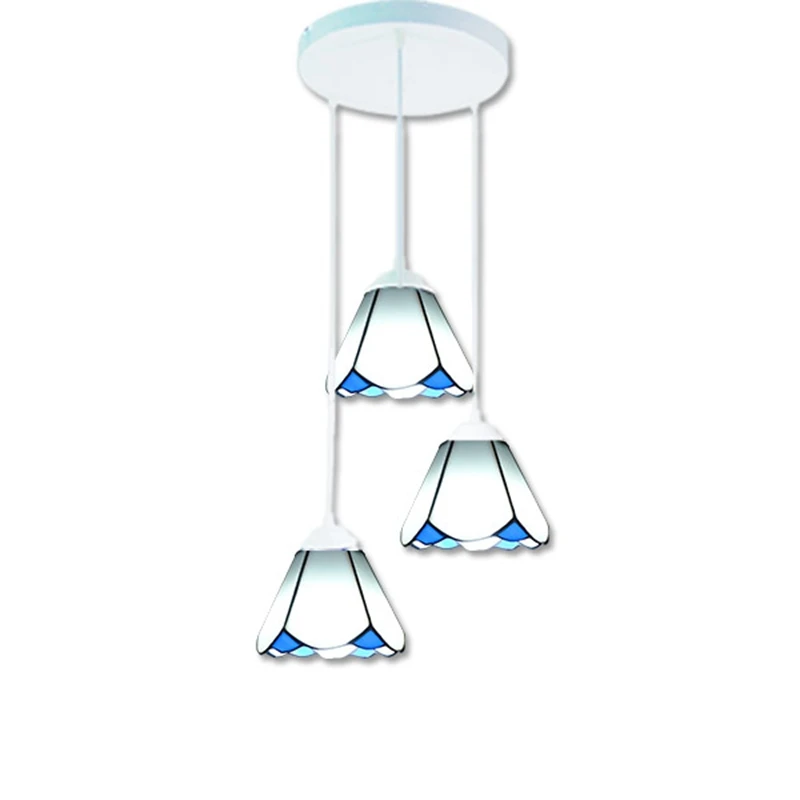 Подвесные светильники Тиффани в средиземноморском стиле витражные лампы с 3