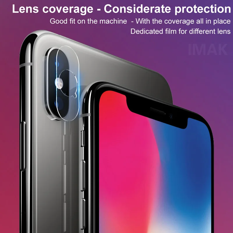 Imak 2 шт объектив камеры закаленное стекло для iPhone XR Xs Max камера Защитное X S 8 7 Plus