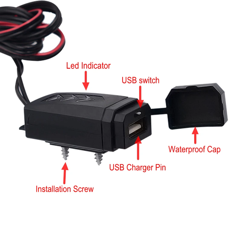 Новинка водонепроницаемое зарядное устройство LMoDri для мотоцикла с USB зарядка