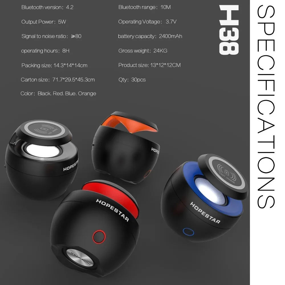 Bluetooth con funcin de cargador inalmbrico Qi para el iPhone X Samsung Xiaomi Huaw|Портативные колонки| |