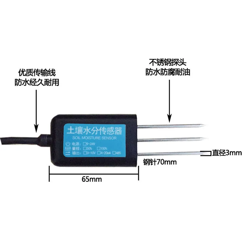 

Soil Temperature and Humidity Sensor Soil Moisture Sensor Agricultural Greenhouse Soil Monitoring RS485