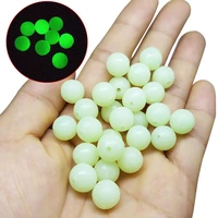 100pcslot soft fishing beads stopper 3mm 12mm luminous round fishing space beans stops soft rubber rig lure accessories