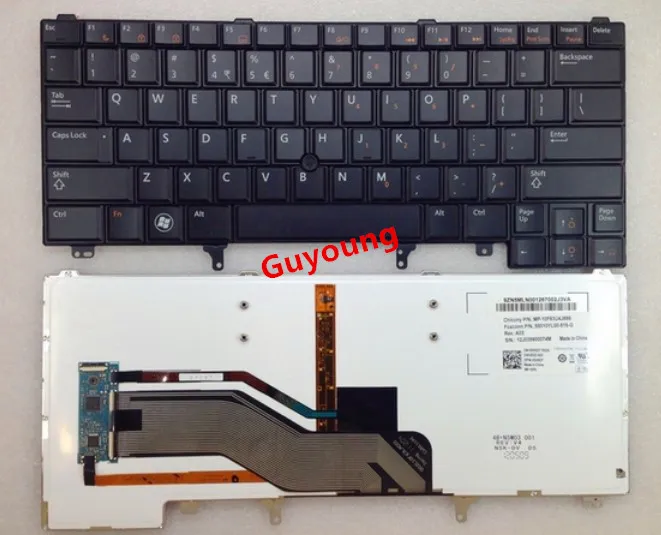 Английская клавиатура с подсветкой для DELL E6420 E5420 E5430 E6220 E6320 E6330 E6430 E6430ATG E5420M E6430S xt3