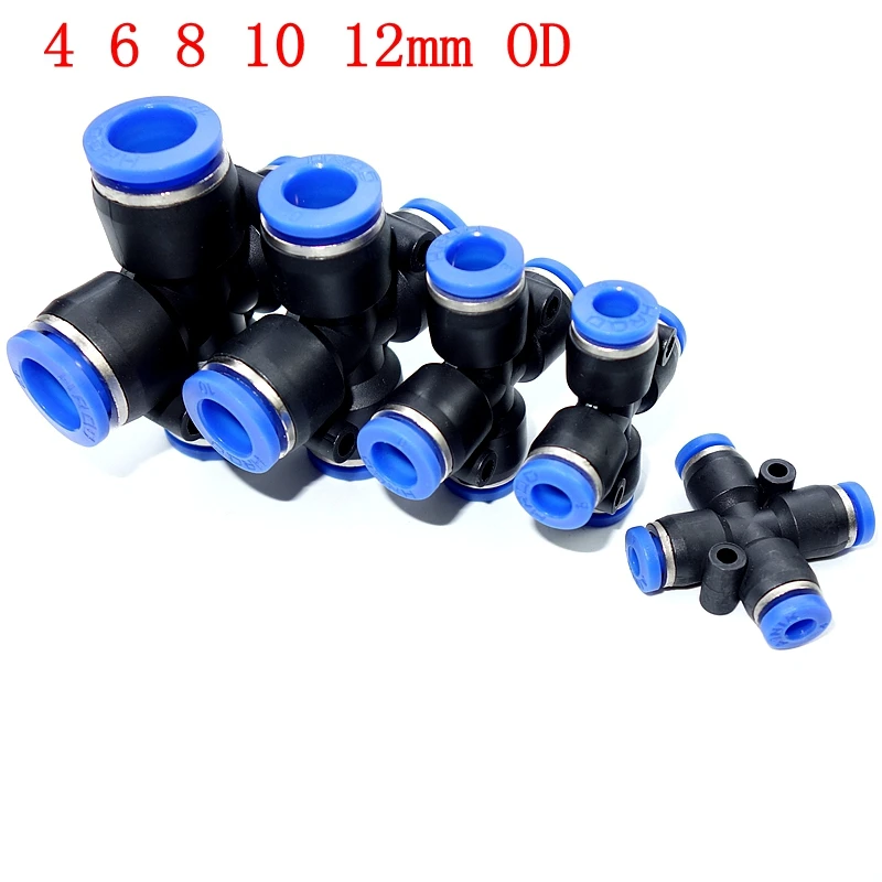Пневматический вставной Фиттинг диаметр 4 мм 6 8 10 12 мм|pneumatic push in fittings|push fittingpush |