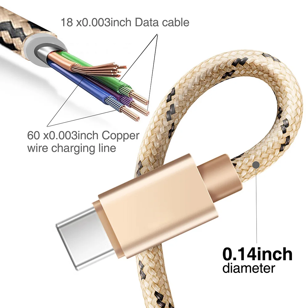 2.4A usb type-C зарядный кабель для samsung S8 S9 Быстрая зарядка шнур данных для huawei P10 P20 Pro Xiaomi Mi8 6 кабели зарядного устройства для телефонов