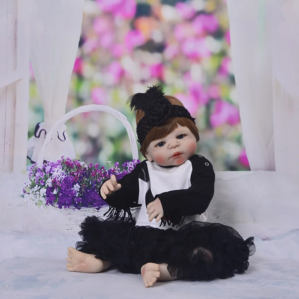 23 дюймов всего тела силикона Reborn Baby Doll реального прикосновения lifelike
