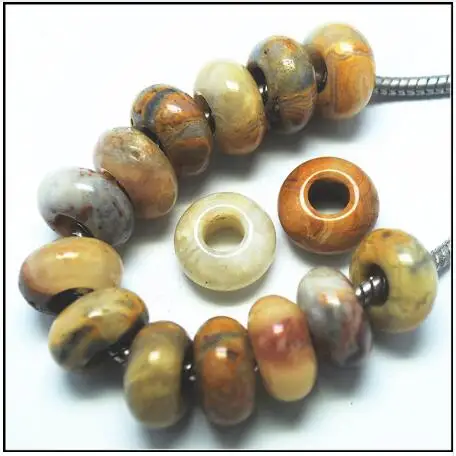 crazy agate 5 шт./лот натуральный драгоценный камень Бусины Европейский голубой камень Малахит, опал содалит Сердолик желтый тигровый глаз аксессуары из оникса - Цвет: crazy agate