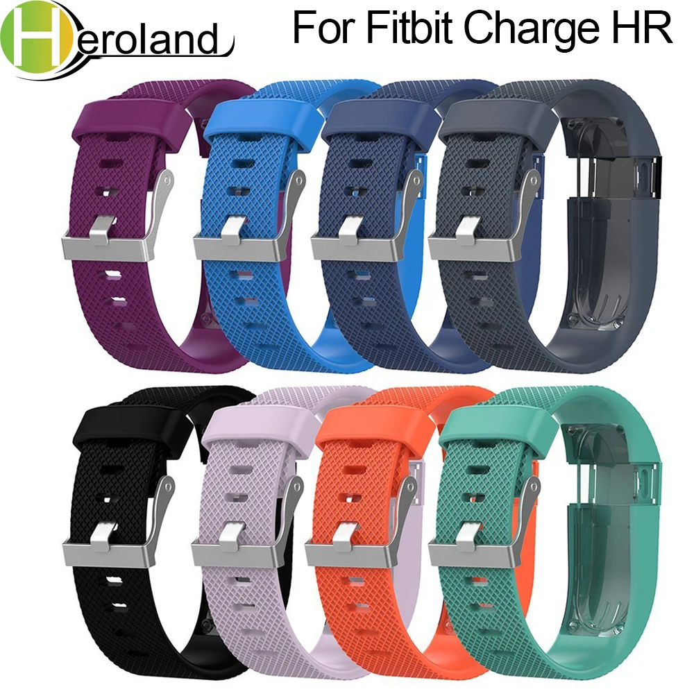Ремешок с металлической пряжкой для наручных часов Fitbit Charge HR сменный силиконовый