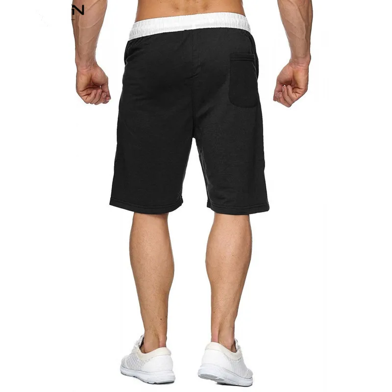 Summer Solid Cotton Short Men Stretchy Bodybuilding Muscle Sweatpants Fitness Casual Mid Shorts Trousers Dermuda Masculina | Мужская