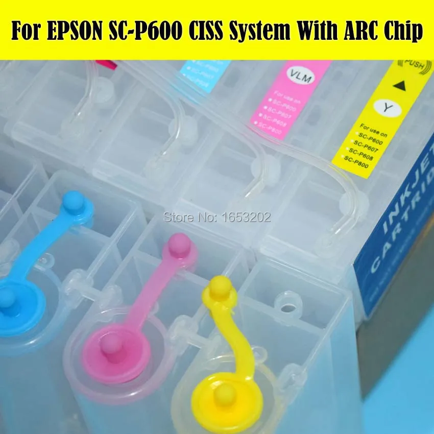 9 цветов/комплект электронная сигарета EPSON P600 Ciss с индикатором уровня чернил чип