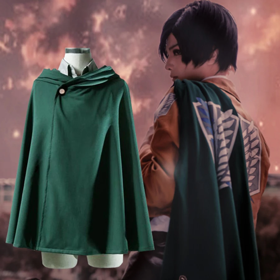 Атака на Титанов плащ Косплей Костюм Аниме Eren Jager Скаутинг корпус Cos Shingeki No Kyojin